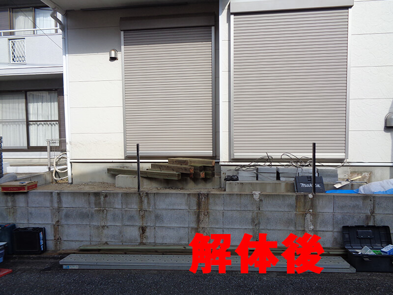 神奈川県逗子市 ウッドフェンス　ウッドデッキ施工例3