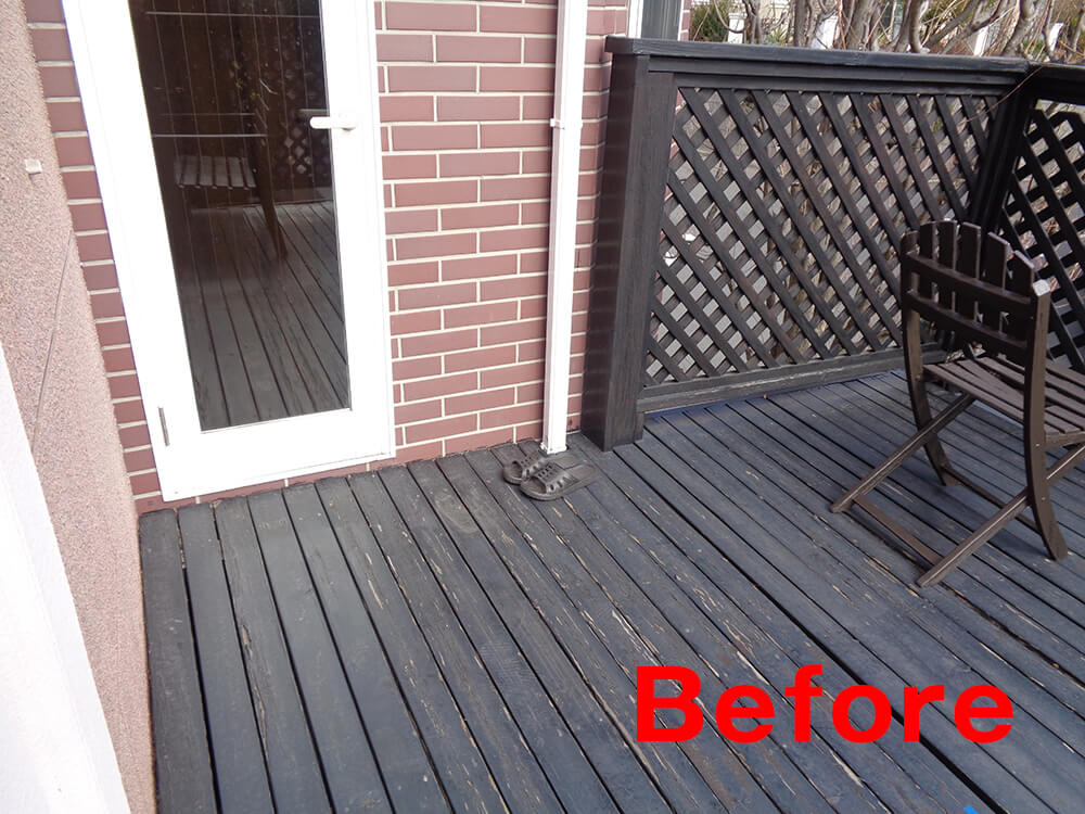 横浜市青葉区の傾斜地ウッドデッキ施工例7