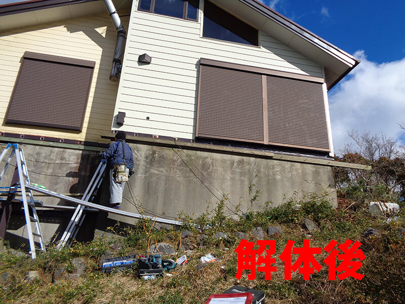静岡県三島市の傾斜地・ハイデッキウッドデッキ施工例7