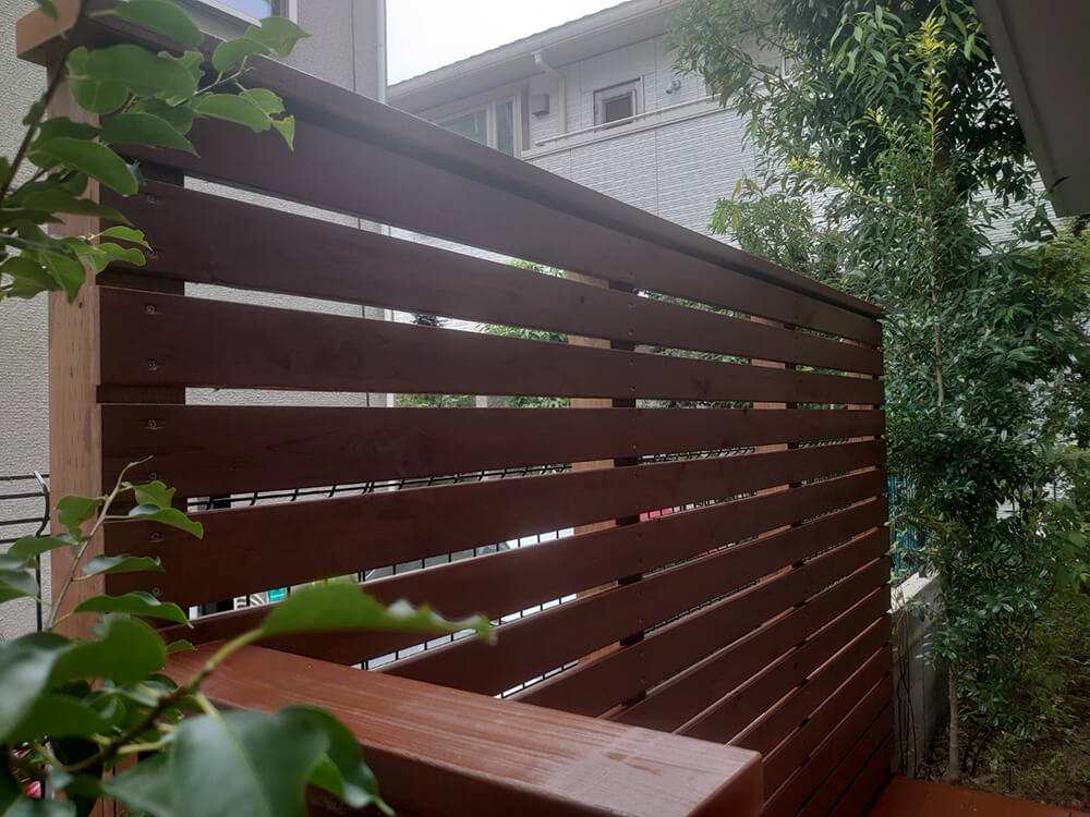 東京都世田谷区 庭 ウッドデッキ2