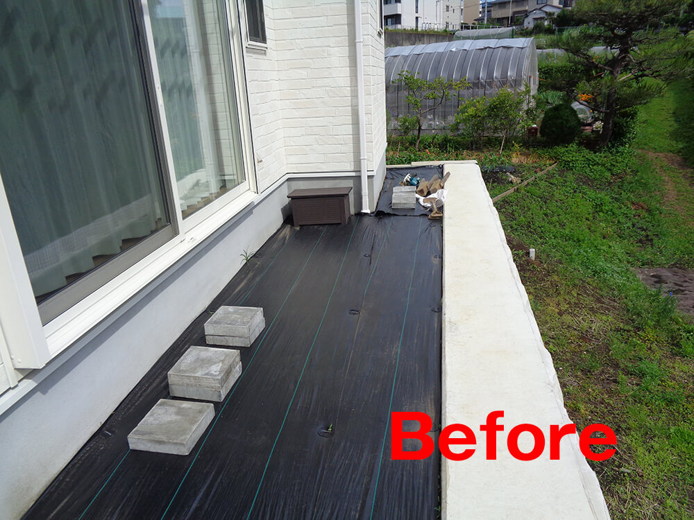 神奈川県綾瀬市 庭 ウッドデッキ6