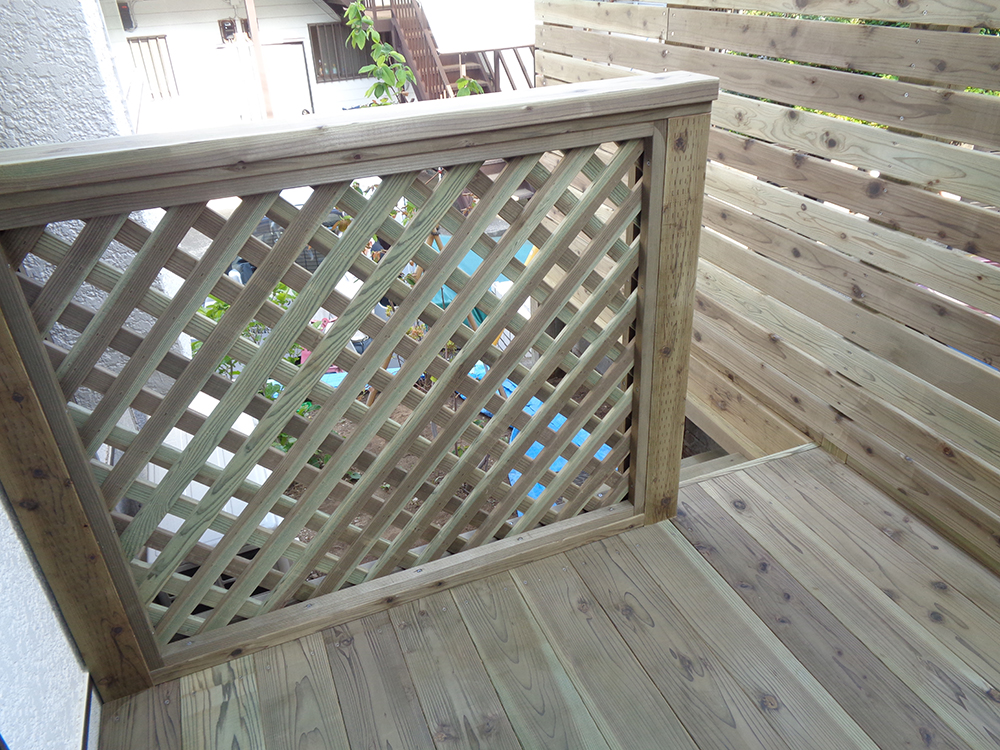 東京都世田谷区 庭 ウッドデッキ4