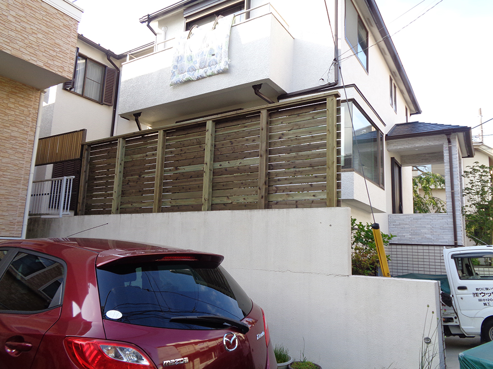 東京都世田谷区 庭 ウッドデッキ6