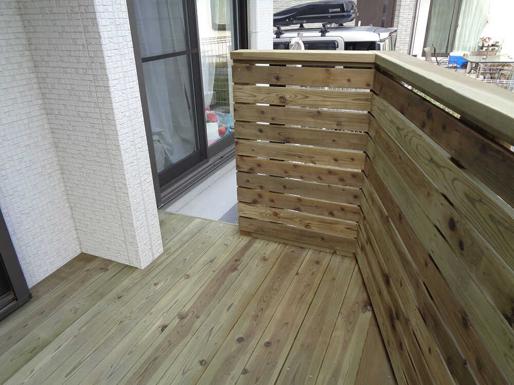 神奈川県座間市 庭 ウッドデッキ5