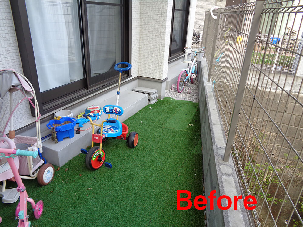 神奈川県座間市 庭 ウッドデッキ6