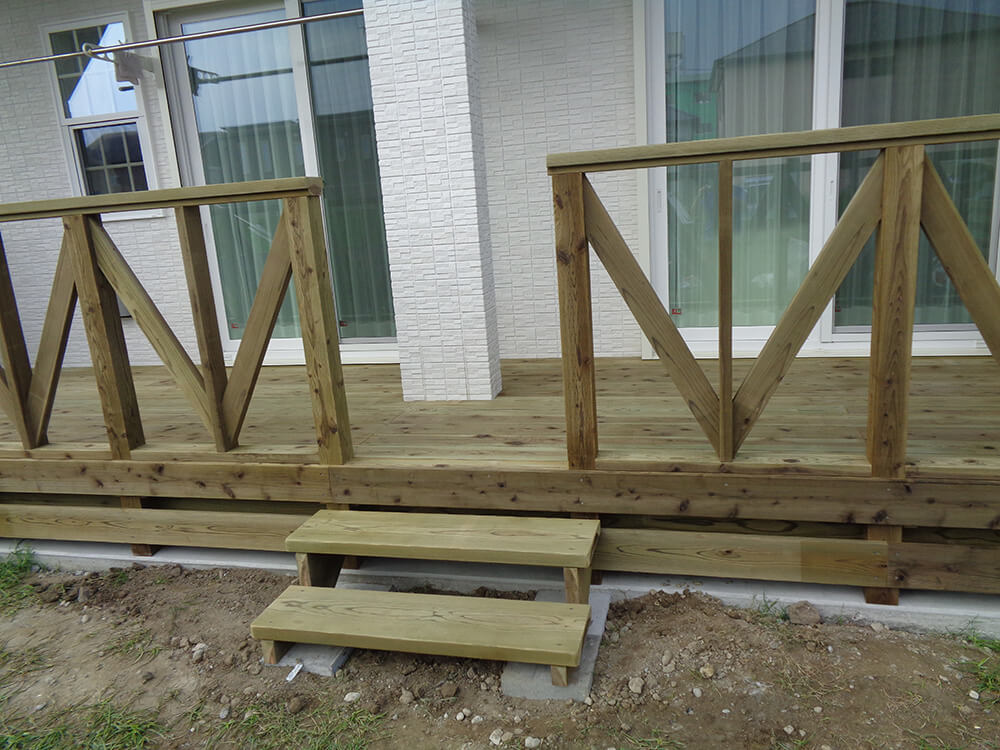 千葉県館山市 庭 ウッドデッキ3