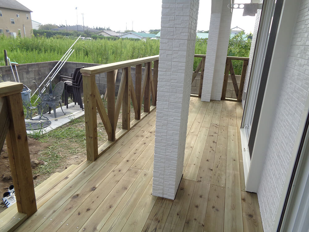 千葉県館山市 庭 ウッドデッキ7