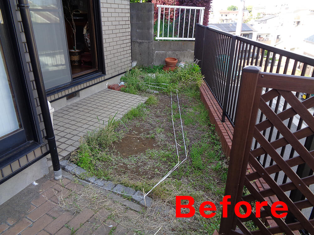 横浜市中区 庭 ウッドデッキ6