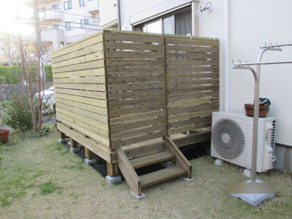 市原市　庭ウッドデッキ施工