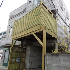 藤沢市 バルコニーウッドデッキ施工