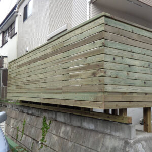 港南区 庭ウッドデッキ