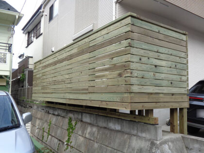 港南区 庭ウッドデッキ