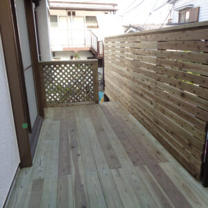 世田谷区 庭ウッドデッキ施工