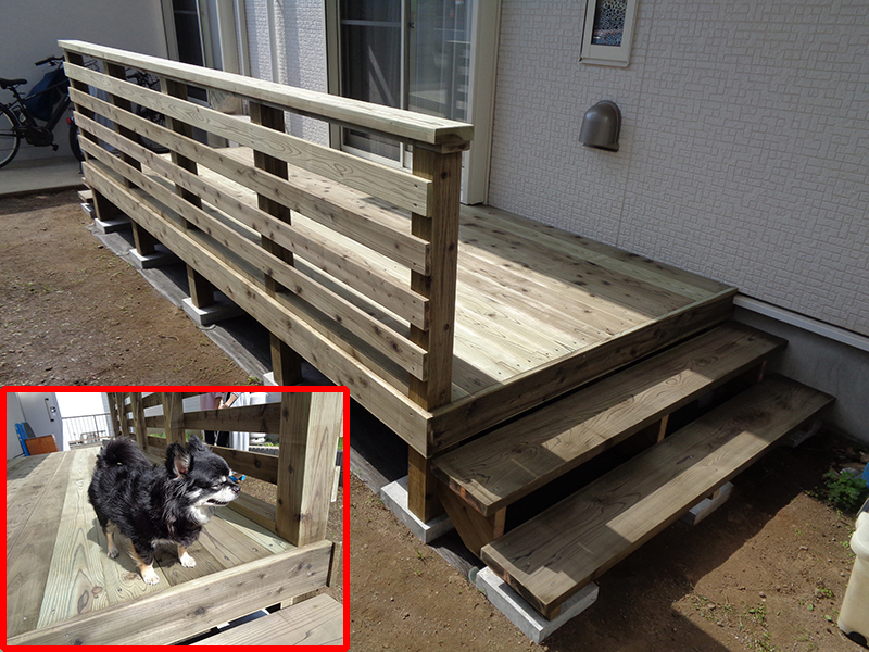 愛犬との日向ぼっこスペース